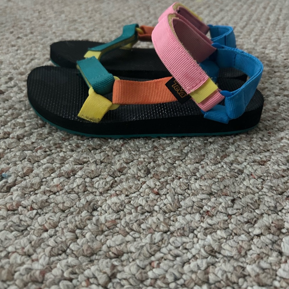 Teva Kids Multicolor Strap Sandals - Pink, Blue, Yellow, Orange, Teal, Black